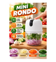 USB Şarjlı Mini Rondo 250 ml – Sarımsak ve Sebze Doğrayıcı