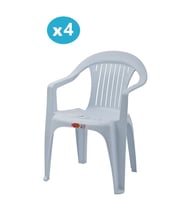 Omnipazar SY-2510 Plastik Bahçe Koltuk Sandalye 4'lü Set