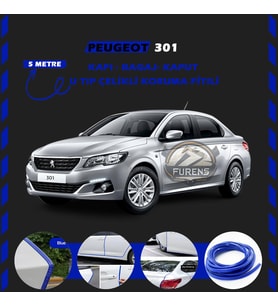 Peugeot 301 Oto Araç Kapı Koruma Fitili 5metre Parlak Mavi Renk