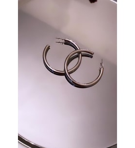 Gümüş Renk Halka Küpe 3cm