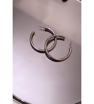 Gümüş Renk Halka Küpe 3cm