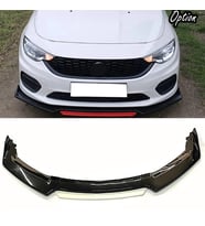 Fiat Egea Tipo Beyaz Renkli Şeritli Dilli Ön Lip 4 Prç Parlak Siyah ABS
