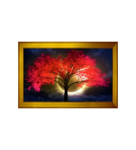 Manzara Temalı Kanvas Tablo 50 x 70 cm Gold Çerçeve