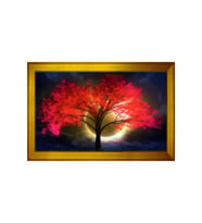 Manzara Temalı Kanvas Tablo 50 x 70 cm Gold Çerçeve