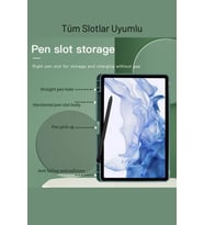 Galaxy Tab S9 FE Plus 12,4 inç Uyumlu Fuchsia Pino Tablet Kılıfı SM-X610NLGATUR - SM-X610NLIATUR - SM-X610NZAATUR - SM-X610NZSATUR (Lila)