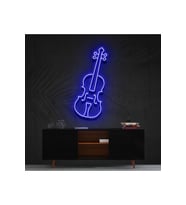 Keman Figürlü Neon Tabela