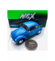 1959 Volkswagen Vw Beetle Blue 1:24 Ölçek Model Araba