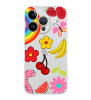 PrintiFy iPhone 14 Pro Max ile Uyumlu Water Color 5  Kamera Korumalı Şeffaf  Kılıf