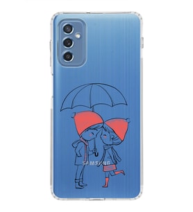 Samsung Galaxy M52 Uyumlu Kamera Korumalı Kapak Aşk Tasarımlı  Şeffaf  Kılıf