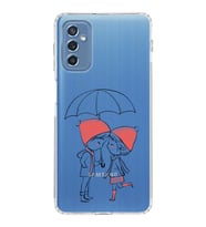 Samsung Galaxy M52 Uyumlu Kamera Korumalı Kapak Aşk Tasarımlı  Şeffaf  Kılıf