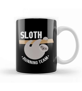 Adorable Sloth Running Team for Sloth Lovers Kupa Bardak Porselen