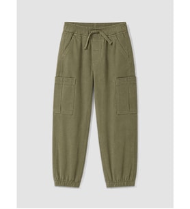 LCW Kids Haki Erkek Çocuk Gabardin Kargo Jogger Pantolon