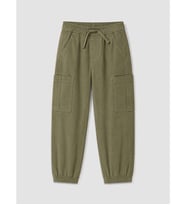 LCW Kids Haki Erkek Çocuk Gabardin Kargo Jogger Pantolon