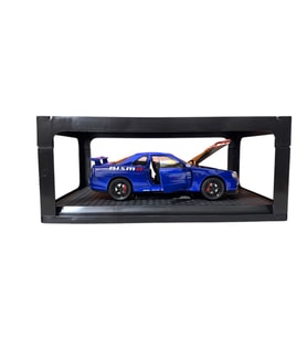 1:24 Metal Model Koleksiyon Araba Nissan Skyline GT-R R34 Mavi Nısmo 19 Cm (Döner Ön Tekerler)