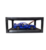 1:24 Metal Model Koleksiyon Araba Nissan Skyline GT-R R34 Mavi Nısmo 19 Cm (Döner Ön Tekerler)