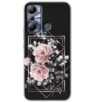 İnfinix Hot 20i Kılıf HD Desen Baskılı Kılıf - Retro Çiçek 1