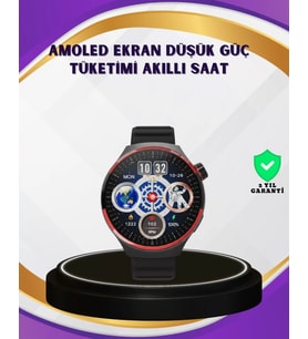 Dokunmatik Akıllı Saat Kablosuz Şarj Amoled Ekran