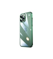 Apple iPhone 14 Pro Uyumlu Kılıf Sert PC Renkli Çerçeveli Zore Riksos Kapak (Açık Yeşil)