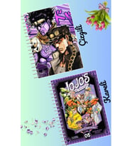 Jojo bizarre adventure defter seti 2 adet A4 boyutu 21*30 çizgili + kareli 60 syf