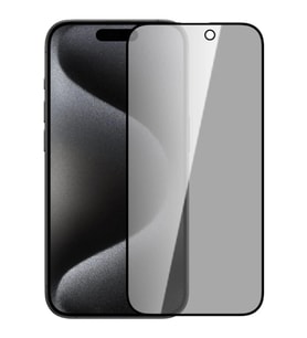 ALLY İPhone 15 3D Full Privacy Gizlilik Cam Ekran Koruyucu Anti-Spy-(5775) - HPSBYI4028-1108