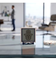 Modern Hamsa Tasarımlı Masaüstü Objesi, Sevdiklerinize Anlamlı Armağan 10x10 cm