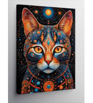 Kanvas Tablo Astral Kedi Portresi