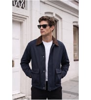 Gabardin Torba Cep Tasarım Ceket/Mont