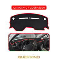 CITROEN C4 2005-2020TORPİDO KORUMA HALISI KIRMIZI KENAR