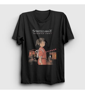 Presmono Unisex Siyah Chihiro Ogino Spirited Away T-Shirt 542041tt