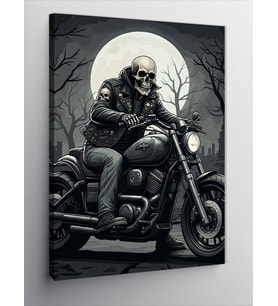 Kanvas Tablo Motorcu İskelet