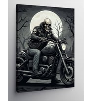Kanvas Tablo Motorcu İskelet