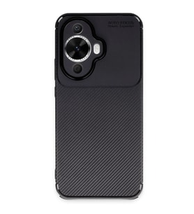 Huawei Nova 12s Kılıf Auto Focus Karbon Kapak - Siyah