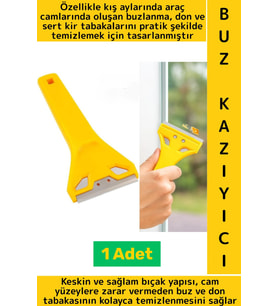 Ergonomik Kolay Tutuş Keskin Bıçaklı Otomobil Don Sert Kir Tabakası Cam Yapışkan Bant Buz Kazıyıcı