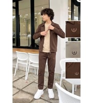 Erkek Çocuk 3'lü Takım (Ceket+T-Shirt+Alt) 6-16 Yaş 12770SMP MODANINO