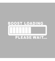 Boost Loading Araba Sticker siyah 21x9 CM (Beyaz)