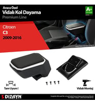Citroen C3 Uyumlu Kol Dayama Kolçak ABS Vidalı Gri 2009-2016 A+Kalite Parça