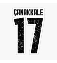 17 ÇANAKKALE Sticker Yapıştırma Oto Etiket 17cm