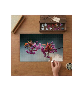 Sakur Kiraz Çiçekleri Japonya Tasarımı 240 parça Ahşap Puzzle Ahşap Kutuda MP04218