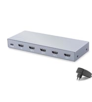 HADRON HDX1429 HDMI Splitter EDID 4K 60 Hz 1 Giriş 4 Çıkış Gri