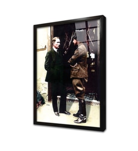Renkli Atatürk Çerçeveli Cam Tablo