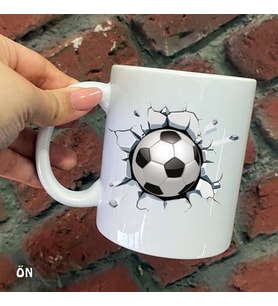 Size Özel Futbol Topu Seramik Baskılı Kupa Bardaklar