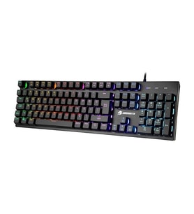 Gamebooster G76K Attack Usb Kablolu Işıklı Semi Mechanical Oyuncu Q Klavye Siyah