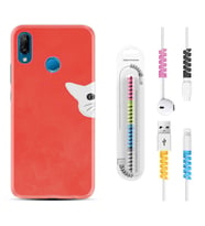 Huawei P20 Lite Mate 10 20 Lite Pro P40 Lite KılıfKablo Koruma Spiral Silikon Kedoş 1735