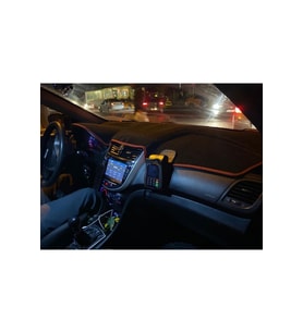2011-2017 Modellerine Uygun Hyundai Accent Blue Torpido Koruma Halısı Siyah Kenar Renk Kırmızı