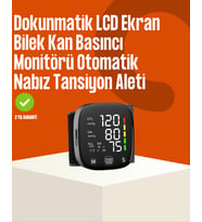 Northcity Dijital Bilekten Tansiyon Aleti - Renkli Risk Göstergeli Sağlık Takibi