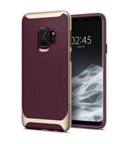Spigen Galaxy S9 ile Uyumlu Kılıf Neo Hybrid Burgundy