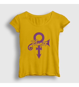 Presmono Kadın Sarı Logo Prince T-Shirt 406411tt (Sarı)