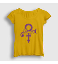 Presmono Kadın Sarı Logo Prince T-Shirt 406411tt (Sarı)