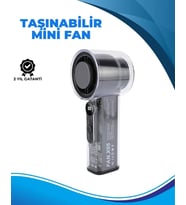 Taşınabilir El Fanı 100 Seviyeli Rüzgar Hızı Ayarı Sessiz Çalışma - Dijital Ekranlı