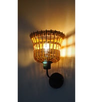 Rattan Aplik ETNA - El Yapımı, Dekoratif ve Kullanışlı Duvar Lambası